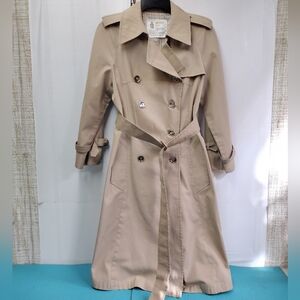 LONDON FOG Women's Trench Coat Double Breasted Tan - Size 8P